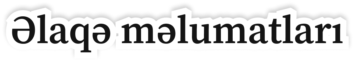 Əlaqə məlumatları 1
