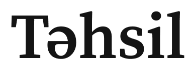 Təhsil 1