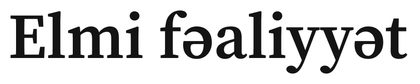 Elmi fəaliyyət