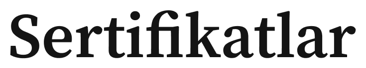 Sertifikatlar